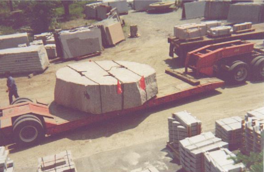 Specially quarried block for the Pulitzer Fountain bowl_ Deer Isle(r)